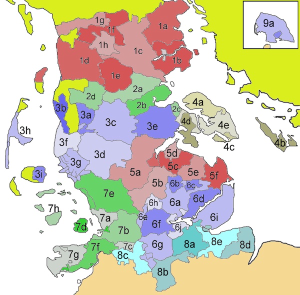 Die Harden des Herzogtums Schleswig vor 1864